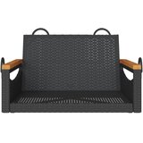  Klupa za ljuljanje crna 63 x 62 x 40 cm od poliratana | shoptok.hr