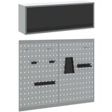  3-delni komplet orodnih omaric in pegboarda, montiran na steno, črna kovina, (22048527) | Shoptok.si