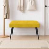  Klupa s gumbastim tkanjem Žuta 80 x 40 x 46 cm Baršun | Eponuda.ba