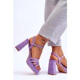 Boto Women's Suede Platform Sandals Violet Verda | Eponuda.ba