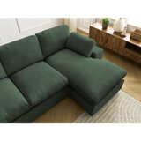 Bobochic Paris Zelena kotna sedežna garnitura iz rebrastega žameta Belair – | Shoptok.si