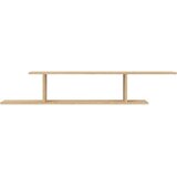  Zidna TV polica boja hrasta 125 x 18 x 23 cm konstruirano drvo | shoptok.hr