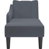  Počivaljka od baršun s rukonaslonom tamnosiva | shoptok.hr