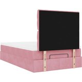 Okvir kreveta s madracima ružičasti 120x200cm baršunasti | shoptok.hr