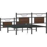 vidaXL Okvir kreveta bez madraca smeđi hrast 140x200 cm izrađeno drvo | shoptok.hr