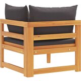 Kutna sofa s tamnosivim jastucima masivno bagremovo drvo | Eponuda.ba