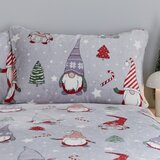 Catherine Lansfield Siva podaljšana posteljnina za zakonsko posteljo iz mikropliša 230x220 cm Festive Gnomes – | Shoptok.si