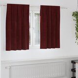  Zavjese za zamračivanje 2 pcs Vinska crvena 140 x 140 cm Baršun | shoptok.hr