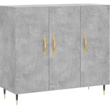  Komoda siva boja betona 90x34x80 cm od konstruiranog drva | shoptok.hr