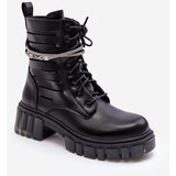Boto Fashionable Workers Boots With Chain Black Solesso | shoptok.hr