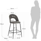 Kave Home Sivi barski stoli v kompletu 4 ks (višina sedeža 63 cm) Mahalia – | Shoptok.si
