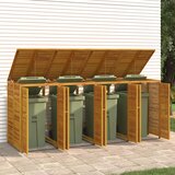vidaXL lopa za štiri smetnjake 280x89x117 cm trden akacijev les | Shoptok.si