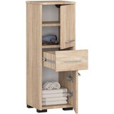 AKORD Fin Visoka Kopalniška Omara, 2 Vrata In 1 Predal, Hrast Sonoma, (5000332680) | Shoptok.si