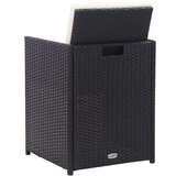 Poli 15-dijelni vrtni blagovaonski set od poliratana crni | shoptok.hr