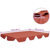  Zamjenski krov za vrtnu ljuljačku terakota 150/130 x 105/70 cm | shoptok.hr