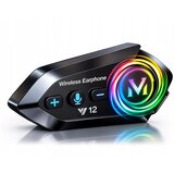  Aku. LED RGB Y12 pro bluetooth motoristični radijski interkom | Shoptok.si