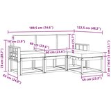  Set vanjskih sofa 4 kom. Prirodna i krem | shoptok.hr