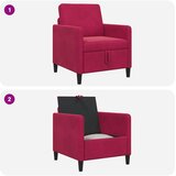 SOFA s pohranom Vinska crvena 72 x 78 x 87 cm Poliester | Shoptok.si