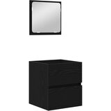  Set namještaja za kupaonicu Zidne 2 pcs Crni hrast i bijela | Eponuda.com