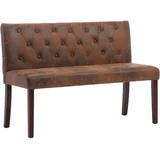 vidaXL Klop 120 cm rjavo umetno semiš usnje, (20777491)