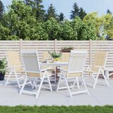  Jastuci za vrtne stolice 6 kom bež 120 x 50 x 3 cm od tkanine | shoptok.hr