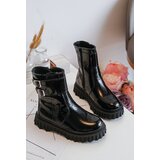 Boto Children's Glossy Boots with Buckles Black Chloraia | ePonuda.com