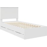  Krevetna konstrukcija Bijelo 75 x 190 cm Inženjersko Drvo | Eponuda.com