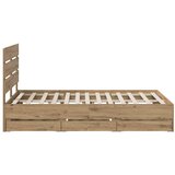  Bed Frame with Storage and Headboard Artisan Oak 160 x 200 cm | shoptok.hr