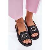 S. BARSKI Leather Sandals With Decoration On Flat Heel S.Barski | Shoptok.si