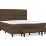  Box spring postelja z vzmetnico temno rjava 180x200 cm blago, (20899505) | Shoptok.si