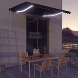  Ročno zložljiva z led lučmi 400x300 cm antracitna Cene