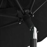  Suncobran crni 200 x 224 cm aluminijski | shoptok.hr