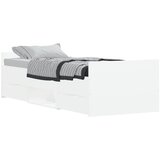  The Living Store Posteljni okvir z vzglavjem in vznožjem bel 75x190 cm - Posteljni Okvir, (21453933) | Shoptok.si