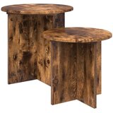  Set pomoćnih stolića 2 pcs Dimljeni Hrast Konstrukcijsko drvo | shoptok.hr