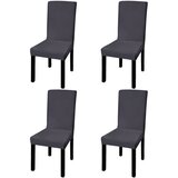 Maison Chic Prevleka za zunanjo pohištvo - Ravne raztegljive prevleke za stole 4 kosi antracitne, (21795442) | Shoptok.si