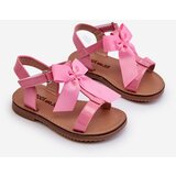 Boto Pink Joratia Children's Patent Sandals with Bow on Velcro | ePonuda.com