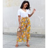 Gemre Yellow women's wide pleated pants Sijam | Shoptok.si