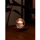 Gingko Tamno smeđa LED stolna lampa od punog oraha s mogućnosti zatamnjivanja sa staklenim sjenilom (visina 12 cm) Amber – | shoptok.hr