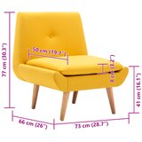  Fotelja od tkanine žuta | Eponuda.com