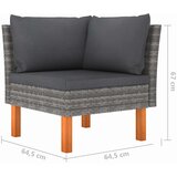  8-dijelna vrtna garnitura od poliratana s jastucima siva | shoptok.hr