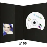1x100 folders with cd archieve, 10x15, black