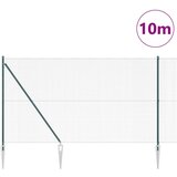 vidaXL Zavarena Žičana Ograda s 7 Oštrim Stupovima Zeleni 1.6x10 m Čelik | shoptok.hr