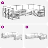  Sekcijska garnitura 9 pcs Bijela i antracit 304 x 187,5 x 73 cm | Eponuda.com