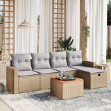vidaXL 6-dijelni set vrtnih sofa s jastucima bež od poliratana | shoptok.hr