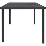  Vrtni blagovaonski stol antracit 150 x 90 x 74 cm čelični | shoptok.hr