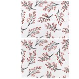 Butter Kings božićni platneni stolnjak u setu od 2 kom 45x35 cm Rowan Berries | shoptok.hr