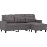  Trosjed s tabureom sivi 180 cm od umjetne kože | shoptok.hr