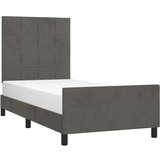  Posteljni okvir z vzglavjem temno siva 80x200 cm žamet, (20903441) | Shoptok.si