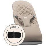 BABYBJORN ljuljačka Bliss Woven Classic Quilt + Transport bag sand grey | shoptok.hr