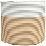 vidaXL Košara za pohranu bež-bijela Ø 43 x 35 cm od pamuka | shoptok.hr